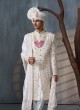 Designer Embroidered Sherwani Set With Dupatta